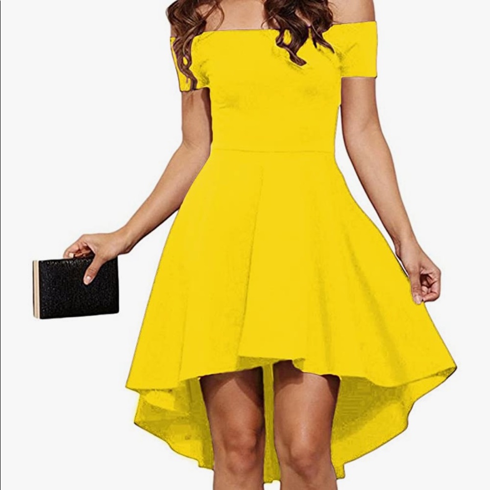 High-Low Yellow Dress